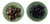 Earthenware Dishes with Chestnuts and Olives from Caldas Da Rainha, Set of 2 For Sale