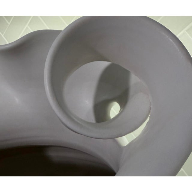 Ceramic Ashley Childers for Global Views Charlotte Matte White Sculptural Italian Ceramic Vase For Sale - Image 7 of 8