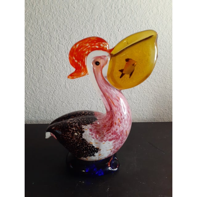 1980s 1980s Multicolor Art Glass Duck Figurine For Sale - Image 5 of 6