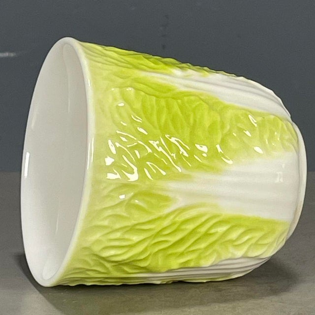 Chinese Vintage Cabbage-Form Porcelain Teacup – "Bai Cai" Master Cup For Sale - Image 3 of 9
