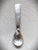 Antique English classic Art Deco 1920's chromium plated salt spoon. The spoon, embossed both on the handle and the bowl...