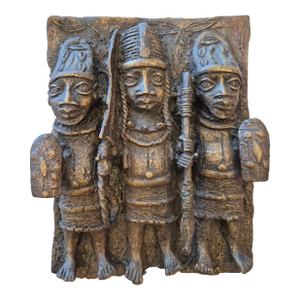 Bronze African Palace Plaque