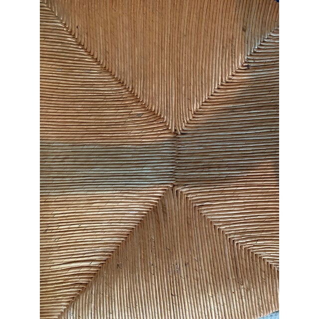 Brown 1990s Pair of Ladder Back Straw Seat Chairs For Sale - Image 8 of 11