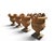 Impruneta Terracotta Urns with Faun Heads and Acanthus Leaves, Italy, 1950, Set of 4 For Sale - Image 8 of 9
