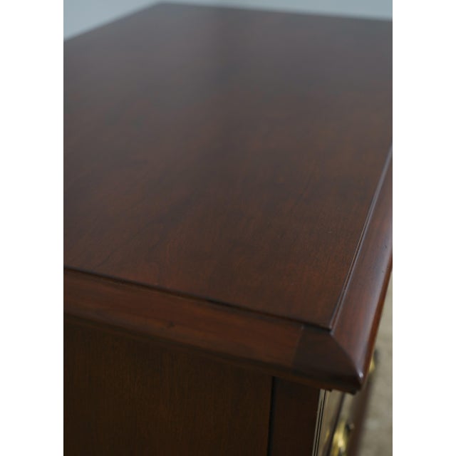 Lexington Cherry Inlaid 4 Drawer Chest Nightstand For Sale - Image 9 of 18