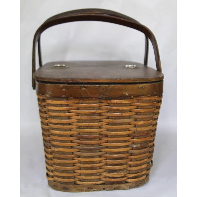 Vintage Wicker Hawkeye Picnic Basket Chairish