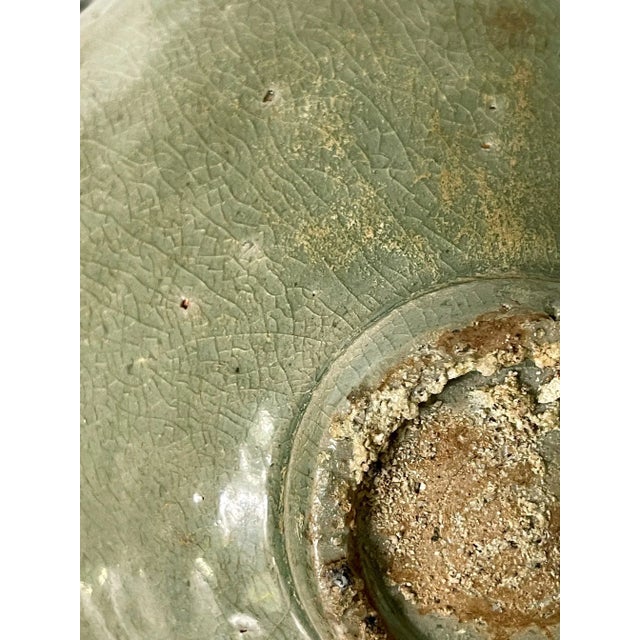 Antique Korean Ceramic Bowl with Incised Design For Sale - Image 4 of 13