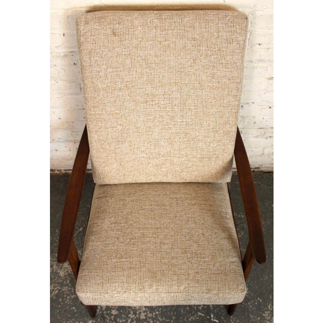 Mid-Century Modern Mid-Century Modern Walnut High Back Lounge Chair For Sale - Image 3 of 15