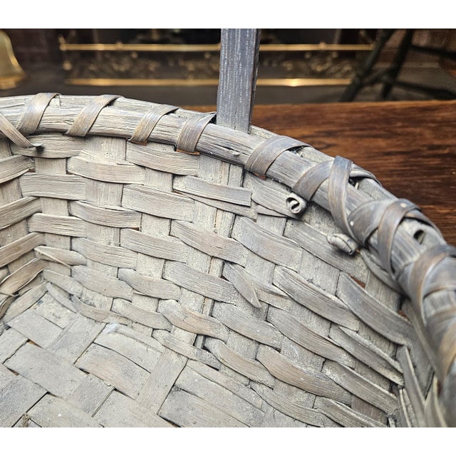 Early 20 Th C. "Porcupine Twist" Berry Basket For Sale - Image 16 of 17