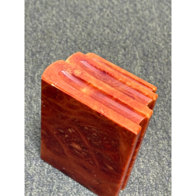Gump’s San Francisco Marble Bookends, Pair For Sale - Image 10 of 12