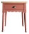 Painted Night Stand or Side Table in Salmon Pink With Natural White Oak Top For Sale