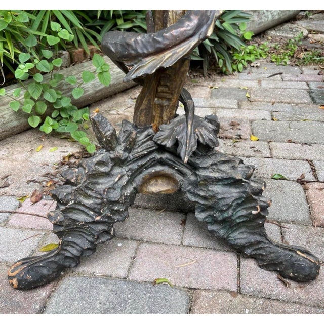 19th Century Venetian Gilded, Carved Wood Grotto Style Table For Sale - Image 12 of 12