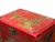 Red Chinese Oriental Red Flower Birds Mirror Rectangular Jewelry Box For Sale - Image 8 of 14