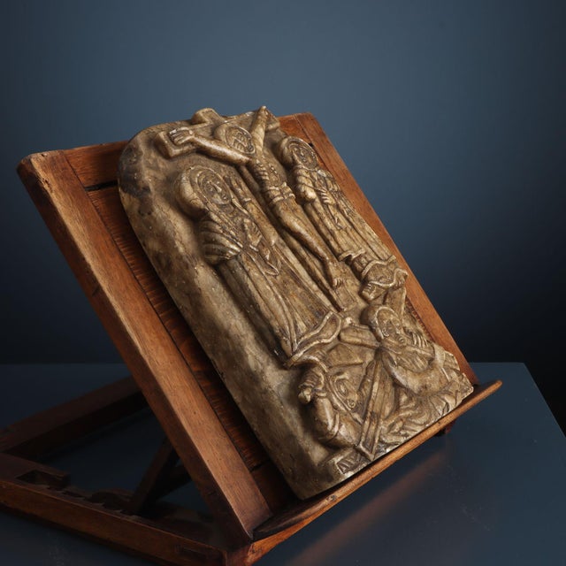 Christian Orthodox Alabaster Icon, 1920s-1940s, Stone For Sale - Image 3 of 11