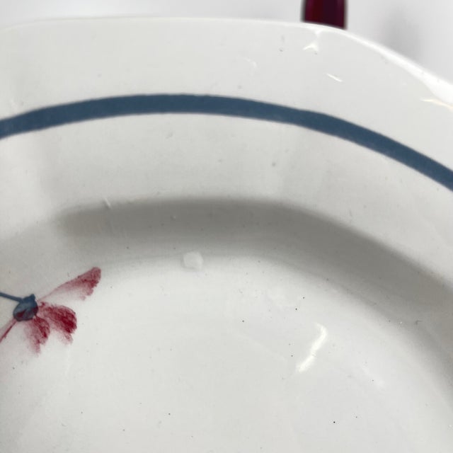 Ceramic Vintage Semi-Deep Plates from Abeille d'Or, 1950s, Set of 6 For Sale - Image 7 of 12