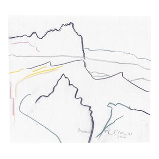 1993 Norbert Voelkel Provence Modern Drawing For Sale