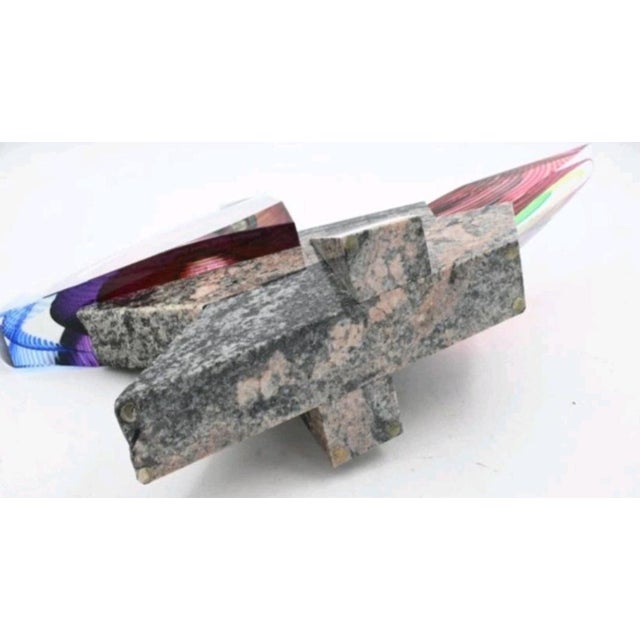 1990s Kit Karbler and Michael David Art Glass and Granite Base Sculpture '' Third Conversation'' For Sale In Boston - Image 6 of 11