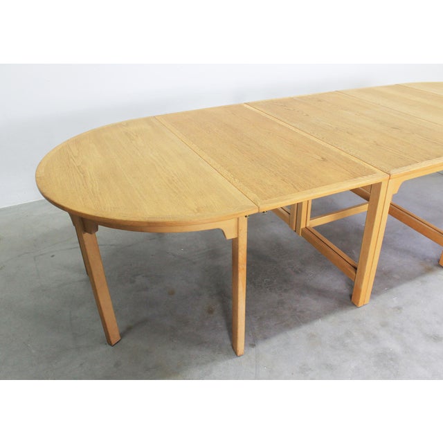 Brown Dining Room Set by Hans J. Wegner, 1960s, Set of 9 For Sale - Image 8 of 10