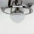 1930s Art Deco Chrome & Milk Glass Chandelier, 1930s For Sale - Image 5 of 11