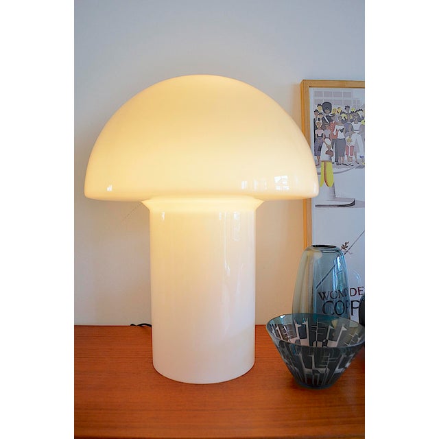 Lido Mushroom Lamp in Opaline Glass from Peill & Putzler, 1970s For Sale - Image 6 of 11