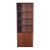 Mid 20th Century Narrow + Tall Danish Teak Bookcase With Lower Doors For Sale