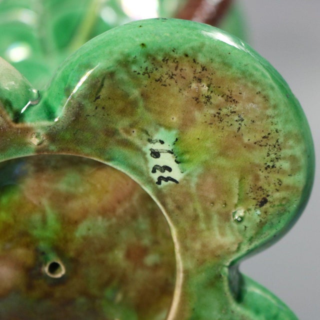 George Jones Majolica Lily Sweetmeat Dish For Sale - Image 10 of 13
