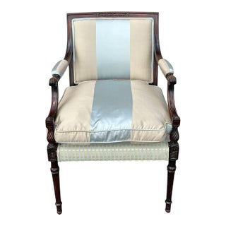 Early 20th Century Louis XVI Style Armchair. Custom Upholstery. For Sale