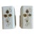 Mid Century Painted Gold Floral Leaf Pattern Sconces, Circa 1950 For Sale