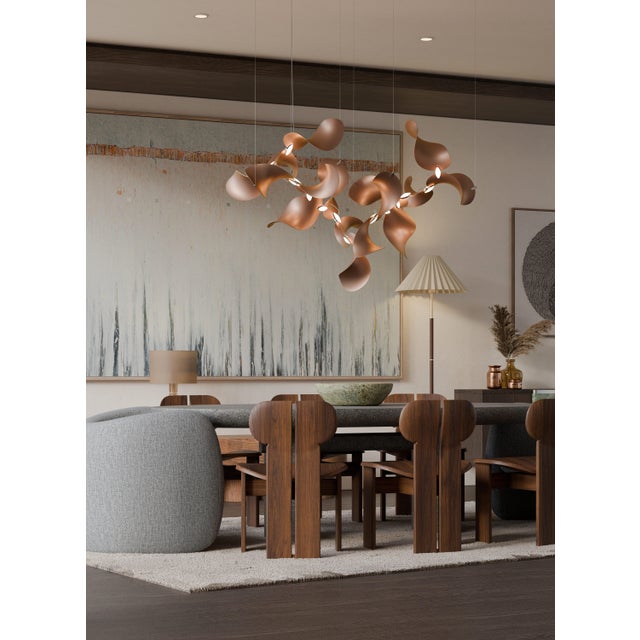 Not Yet Made - Made To Order Dune 8 Cluster Chandelier with Metallic Tone Shades from Moss Objects For Sale - Image 5 of 8