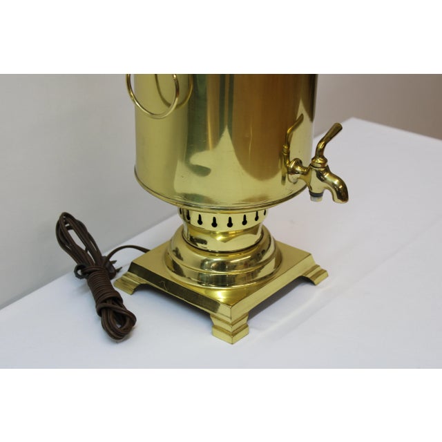 Brass Samnovar Converted Table Lamp For Sale - Image 4 of 6