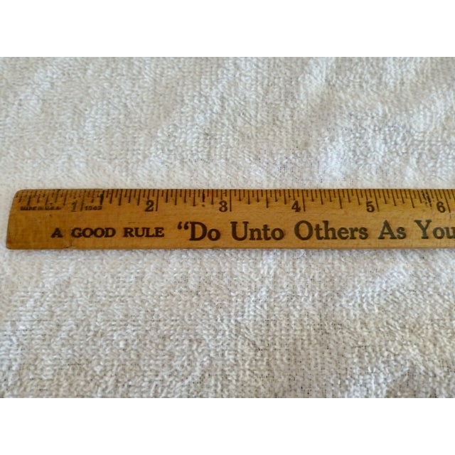 Coca Cola Bottling Co. Vintage 1943 Coca Cola Wooden Advertisement Ruler For Sale - Image 4 of 4