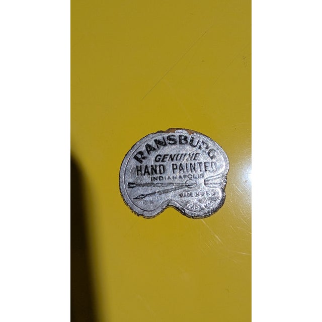 Vintage Hand Painted Toleware Tray Mid Century Modern For Sale - Image 4 of 8