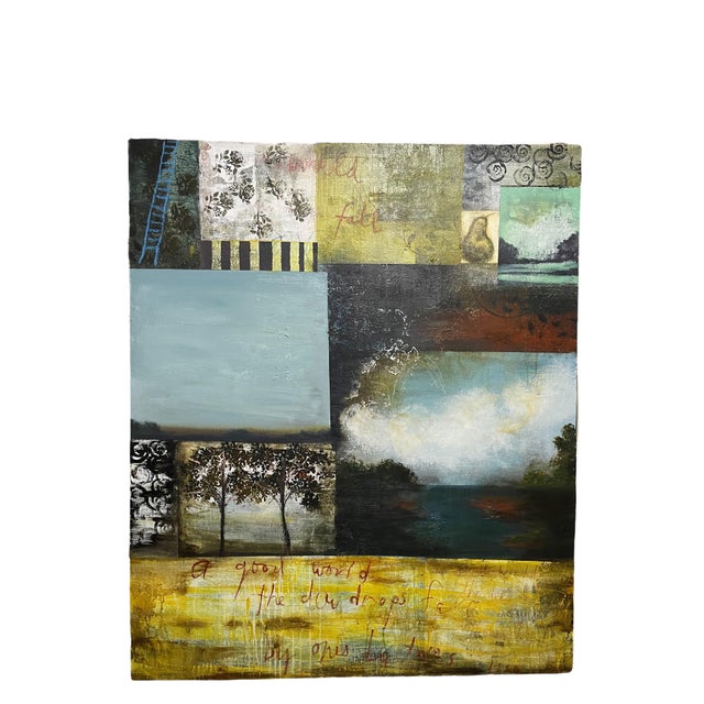 Cheryl Warrick (American, b. 1956), "By Ones By Twos" Acrylic mixed media on panel, 1999, Hand signed in pencil, titled...