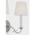 Traditional Thomas O'Brien for Visual Comfort Signature Channing Double Sconce in Polished Nickel with Linen Shades For Sale - Image 3 of 9