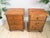 Pair of Solid Pine Country Style Bedside Chest of Drawers – 1980s - In Exceptional Condition Bring warmth and timeless...