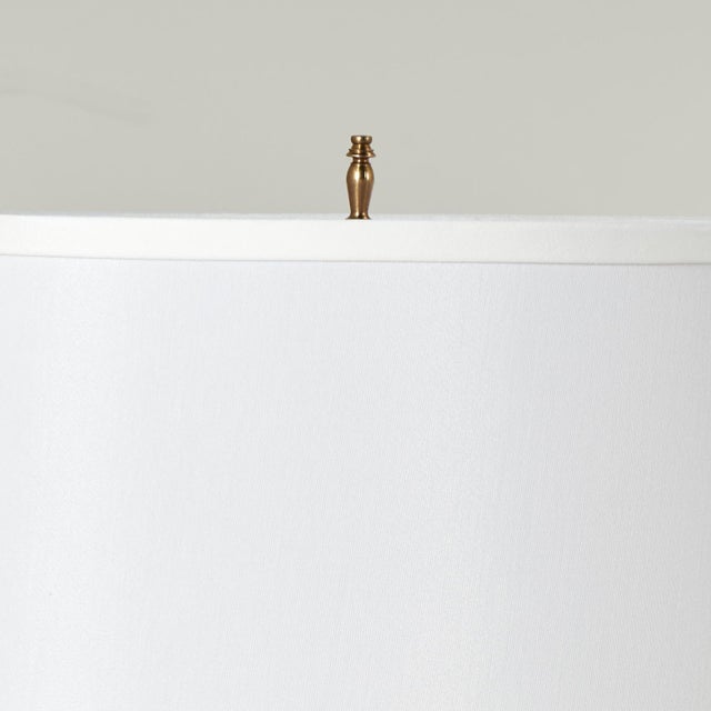 Chic pair of vintage Italian table lamps crafted in tessellated stone or marble in classic form with a modern twist....