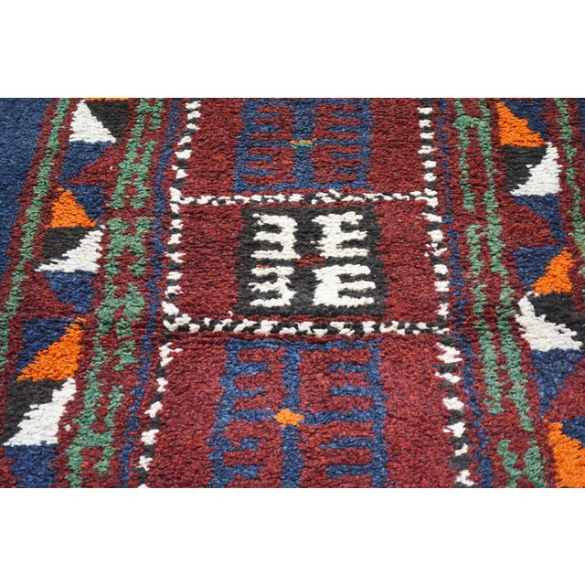 Traditional Antique Uzbekistan Julkhyr Hand Knotted Wool Rug, 3'x7'4'' For Sale - Image 3 of 4
