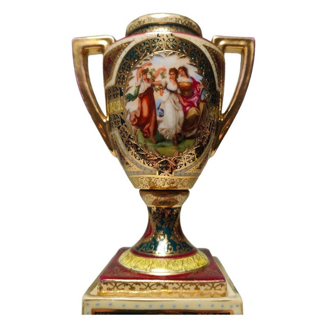 Small Austrian Porcelain Vase, 19th Century For Sale - Image 10 of 14