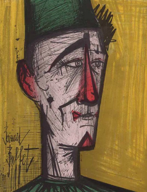 Bernard Buffet JoJo the Clown Original Lithograph 1967