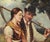 Hungarian Harvest Courtship 1920s Well executed impressionist painting of a Hungarian countryside courtship vignette by a...