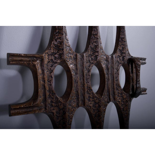 Brutalist Large Brutalist Wall Sculpture, 1970s For Sale - Image 3 of 8