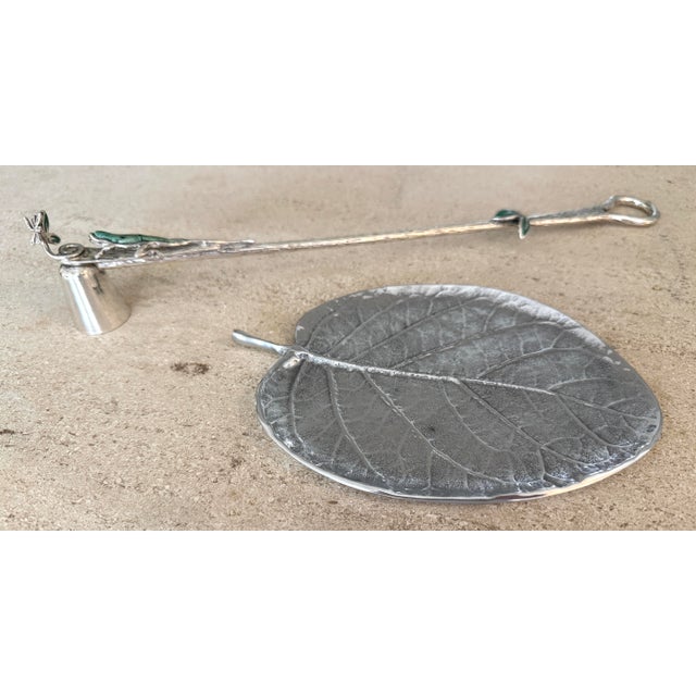 Emilia Castillo Candle Snuffer and Leaf Dish For Sale - Image 12 of 12