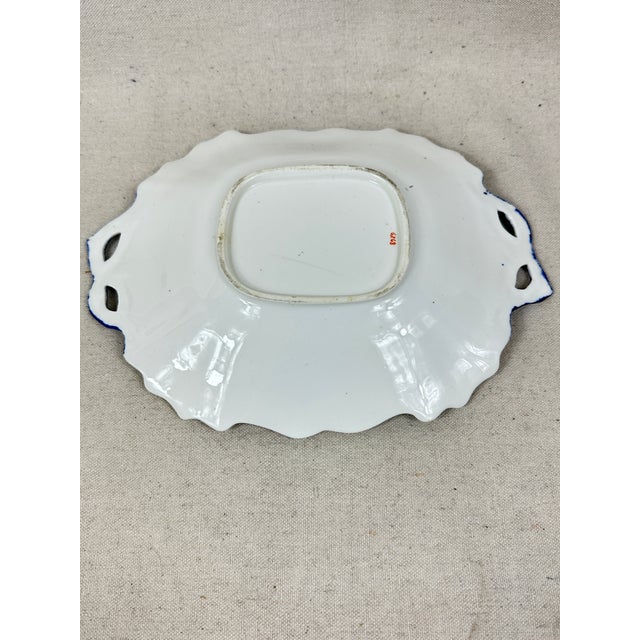 White Vintage Asian Platter For Sale - Image 8 of 9