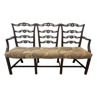 19th Century Chippendale Triple-Back Settee For Sale