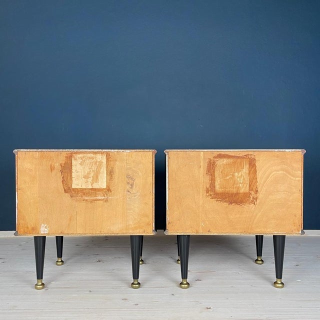 Mid-Century Bedside Tables, Former Yugoslavia, 1970s, Set of 2 For Sale - Image 10 of 14