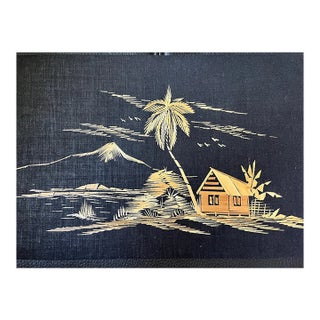 Vintage Indonesian Wheat Straw Art Panels - Mid Century Balinese Folk Art 15" - Set of 10 For Sale