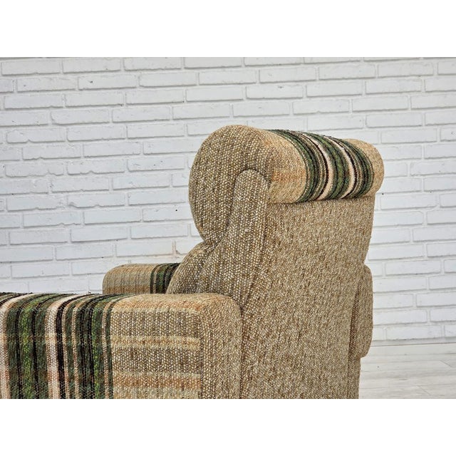 Danish Club Chair in Furniture Wool from Nisbo Horsens, 1980s For Sale - Image 14 of 18