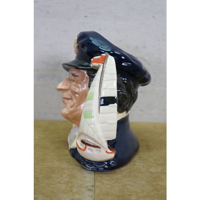 Ceramic Royal Doulton English Traditional Nautical Yachtsman Sailboat Toby Character Jug For Sale - Image 7 of 12