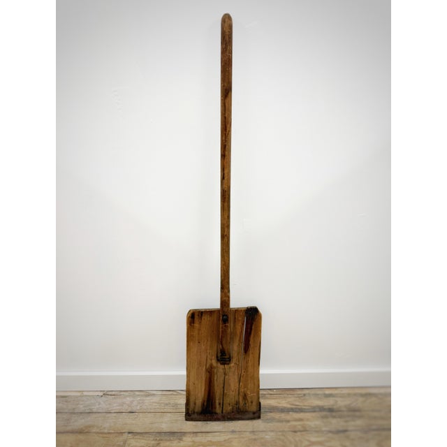 Antique Late 19th Century Primitive Wooden Grain Shovel | Hand-Hewn Farm Tool For Sale - Image 4 of 10