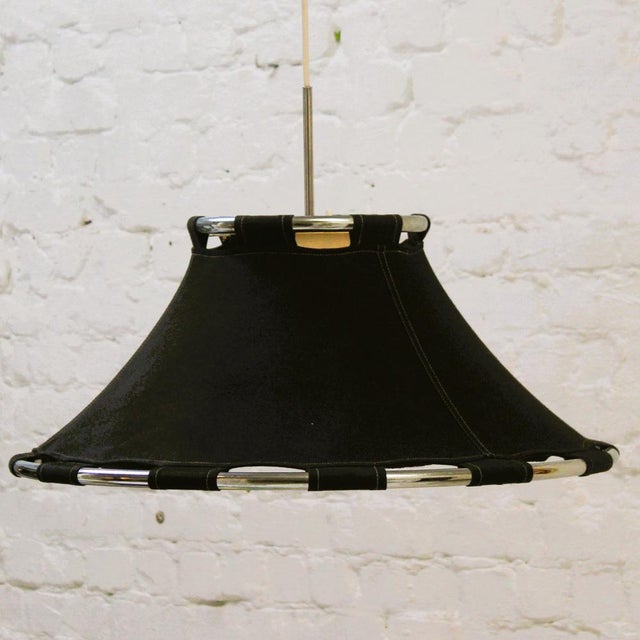 Black and Chrome Ceiling Lamp by Anna Ehrner for Ateljé Lyktan, 1970s For Sale - Image 12 of 12